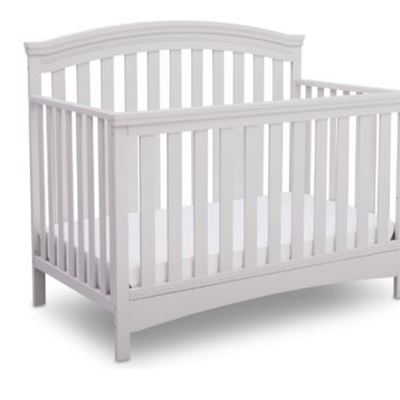NEW Emerson 4-in-1 Convertible Baby Crib WHITE