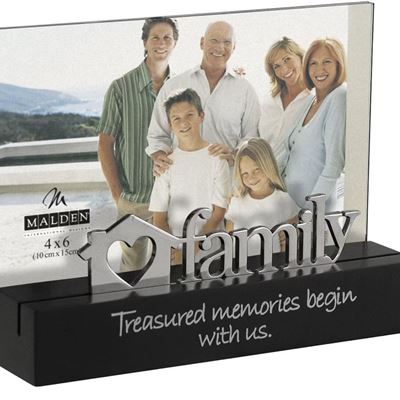 NEW Malden 4360-46 4x6-Inch Family Desktop Expressions Frame with Silver Word At