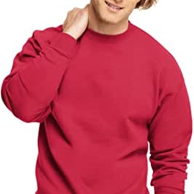 NEW Hanes Men�s EcoSmart Fleece Sweatshirt, 2X-Large, Chili Pepper Red Heather