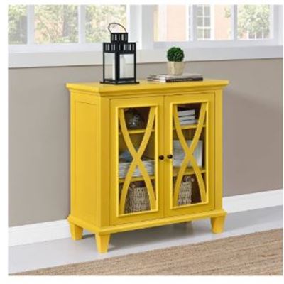 NEW Drakestone Double Door Accent Cabinet Yellow - Room & Joy