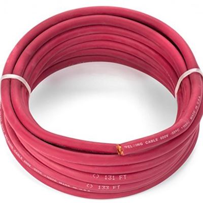 NEW 2 AWG Premium Extra Flexible Welding Cable 600 VOLT - RED - 25 FEET