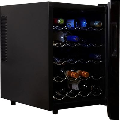 NEW Koolatron 20 Bottle Wine Cooler, Black Dual-Unit Thermoelectric Wine Fridge,