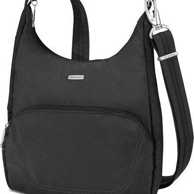 NEW Travelon Anti-Theft Classic Essential Messenger Bag, One Size, Black