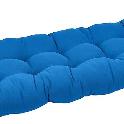 NEW AmazonBasics Tufted Outdoor Patio Bench Cushion- 44 x 18 x 4 Inches, Blue