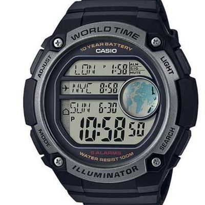 NEW Men's Casio Sports Digital World Time Oversized Watch AE3000W-1AV