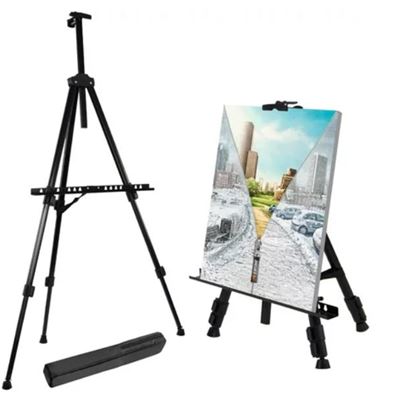 NEW Artist Easel Stand, Extra Thick Aluminum Metal Tripod Display Easel 21" To 6