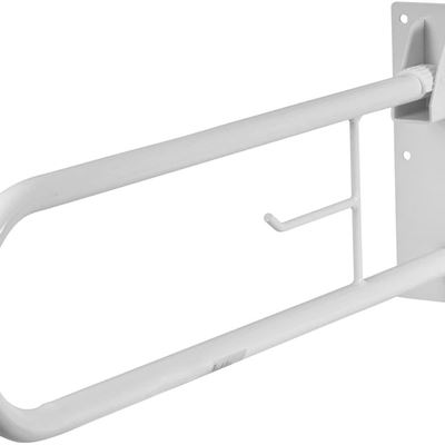 NEW HealthSmart Fold Away Grab Bar Handrail Shower Safety Rail, White