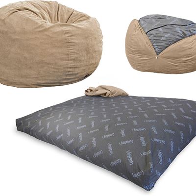 CordaRoy's Bean Bag Chair, Corduroy Convertible Chair Folds from Bean Bag to Bed
