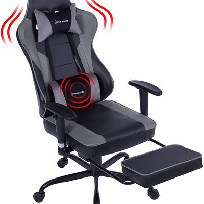 NEW VON RACER Massage Gaming Chair High Back Racing PC Computer Desk Office Chai