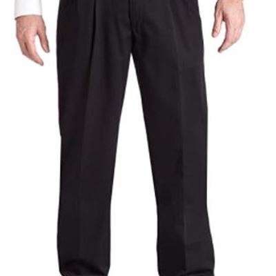 New Lee Mens Big-Tall Stain Resistant Relaxed Fit Pleated Pant