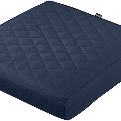 NEW Classic Accessories 62-021-NAVY-EC Montlake FadeSafe Quilted Seat Cushion, Navy, 25" W x 27" D x 5" Thick