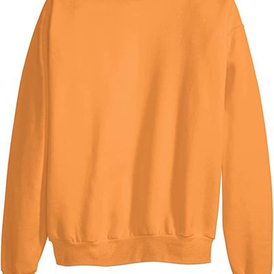 NEW Hanes Men�s EcoSmart Fleece Sweatshirt, Medium, Safety Orange