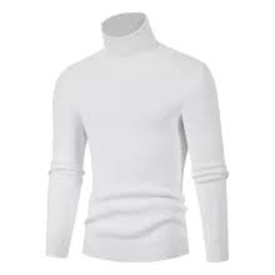 NEW SERHOM Mens Turtleneck Sweater Long Sleeve Mock Turtleneck Men Shirts S M L XL 2XL 3XL 4X, White