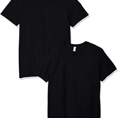 NEW Fruit of the Loom Mens Crew T-Shirt (2 Pack), XX-Large, Black