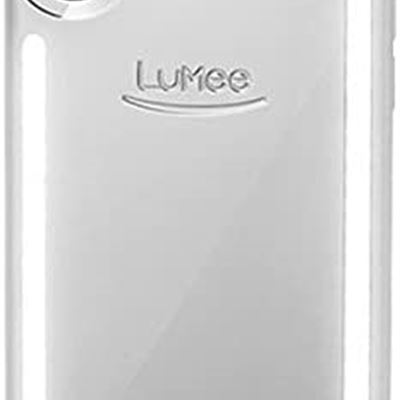 New LuMee Duo Phone Case, Silver Mirror | Front & Back LED Lighting, Variable Dimmer | Shock Absorption, Bumper Case, Selfie Phone Case