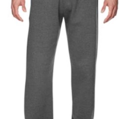 New Fruit of the Loom Mens Men's Pocketed Open-Bottom Sweatpants
