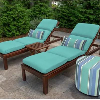 NEW Sunbrella Chaise Lounge Cushion - Canvas Aruba