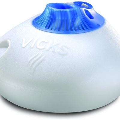 NEW Vicks V150SGNLC WarmSteam Vapourizer, Small/Medium Room Vapourizer for Cough & Congestion Relief, with Night Light, Scent Pad Slots & Medicine Cup