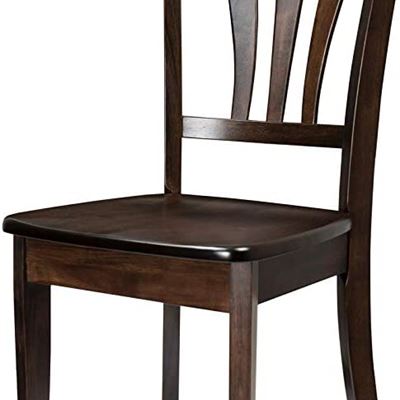 NEW CorLiving DSH-390-C Dillon Cappuccino Stained Solid Wood Dining Chairs