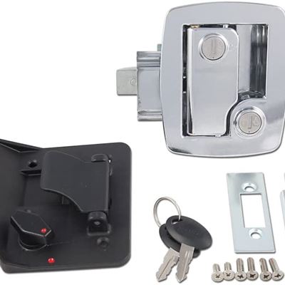 NEW AP Products 013-535 Bauer RV Entry Door Lock, Chrome