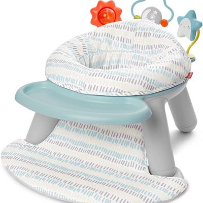 NEW Skip Hop 2-in-1 Sit-up Activity Baby Chair, Silver Lining Cloud