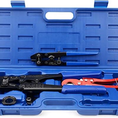 New IWISS F1807 Copper Ring Crimping Tool Kit for 3/8,1/2,3/4,1-inch