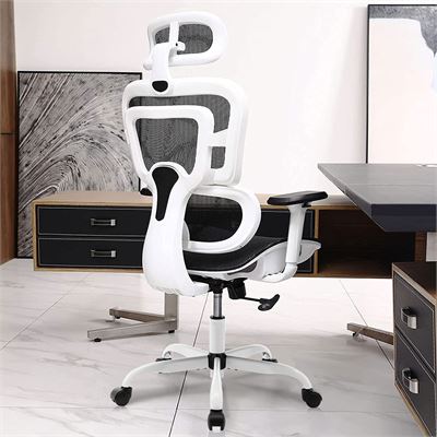 NEW Ergonomic Office Chair, KERDOM Breathable Mesh Desk Chair, Lumbar Support Computer Chair with Flip-up Arms, Swivel Task Chair, Adjustable Height
