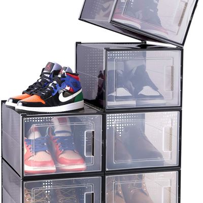 NEW Shoe Box Storage Containers, Ohuhu Ultra Large Shoe Organizer, Stackable Fol