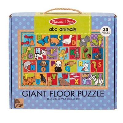 NATURAL PLAY GIANT FLOOR 35 PIECE PUZZLE - ABC ANIMALS