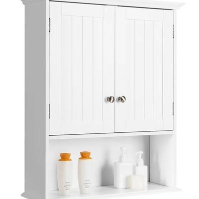 NEW Costway Wall Mount Bathroom Cabinet Storage Organizer Medicine Cabinet White