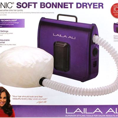 LAILA ALI LADR5604 Ionic Soft Bonnet Dryer, Purple and White