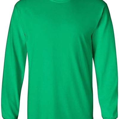 NEW Gildan Mens Ultra Cotton Long Sleeve T-Shirt, Style G2400, Small, Irish Green
