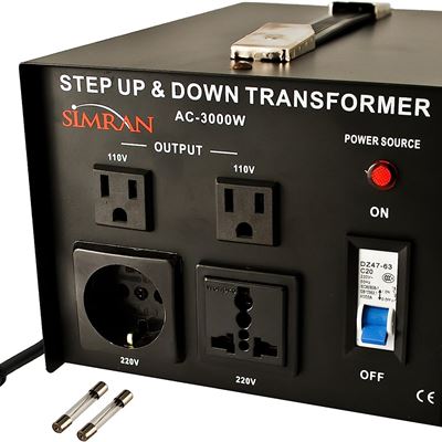 NEW Simran AC-3000 Step Up/Down Voltage Converter Transformer 110V/220V-3000-wat
