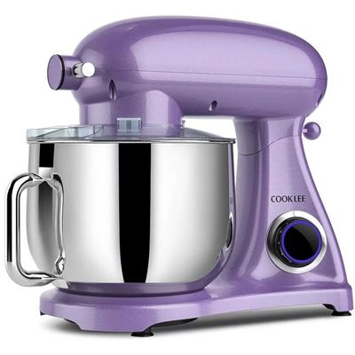 NEW All-Metal COOKLEE Stand Mixer, 800W 8.5-Qt. Kitchen Mixer 10+1 Speeds with D