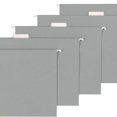 NEW Amazon Basics Hanging File Folders, Letter Size, Gray, 25-Pack