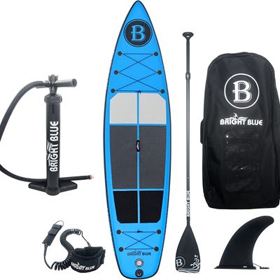 NEW BRIGHT BLUE Reinforced Double Layer 11'6" Inflatable Stand Up Paddle Board