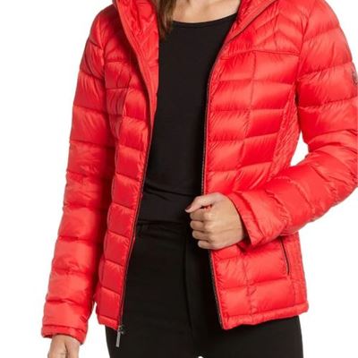 NEW MICHAEL Michael Kors Packable Down Puffer Jacket in Red Lyst