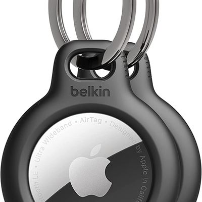 NEW Belkin Apple AirTag Secure Holder with Key Ring - Durable Scratch Resistant