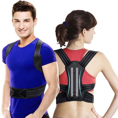 NEW VOKKA Posture Corrector for Men and Women, Spine and Back Support, Providing Pain Relief for Neck, Back, Shoulders, Adjustable and Breathable