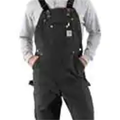 NEW Carhartt Zip to Thigh Bib Overall for Mens, 38 x 34, Black