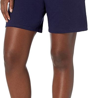 NEW Hanes Women's Jersey Short, Large, Navy
