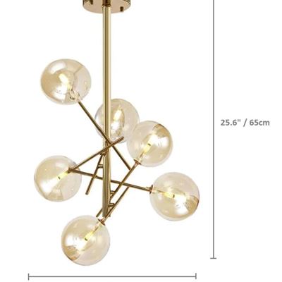 new Dellemade XD00936 Sputnik Chandelier 6-Light Ceiling Light Globe