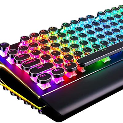 New RK ROYAL KLUDGE Typewriter Style Mechanical Gaming Keyboard
