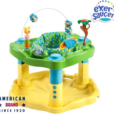 NEW Exersaucer Bounce and Learn Zoo Friends, Green/Yellow/Blue