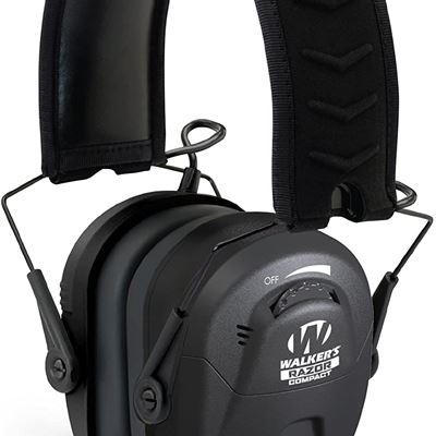 NEW Walker's Game Ear Walker�s Razor Slim COMPACT for Youth and Women Electronic Hearing Protection Muff with Sound Amplification and Suppression
