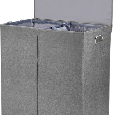 NEW SortWise 15L Double Laundry Hamper With Lid, Laundry Bin Foldable Laundry Ba