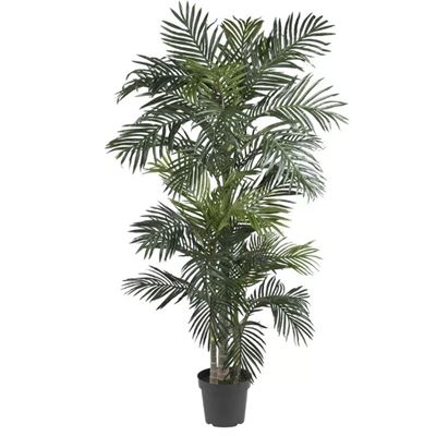 NEW Nearly Natural 6.5' Golden Cane Palm Silk Tree