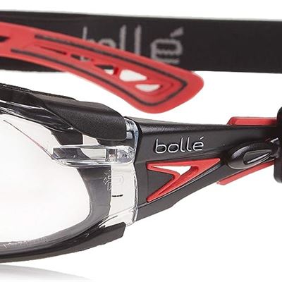 NEW Bolle Safety Rush+ Safety Glasses with Assembled Foam and Strap