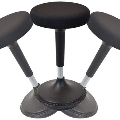NEW Wobble Stool Standing Desk Balance Chair for Active Sitting. Tall Ergonomic Adjustable Height swiveling Leaning Perch Perching Ergonomic sit Stand