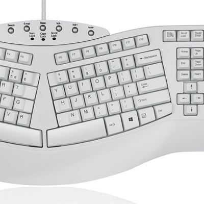 NEW Perixx PERIBOARD-512 Ergonomic Split Keyboard - Natural Ergonomic Design - W